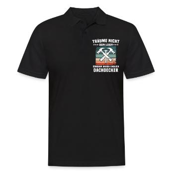 Dachdecker Dächer Decken Dachdecken - Männer Poloshirt - Schwarz - Vorne - Kai (181cm)