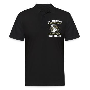 Dachdecker Dächer Decken Dachdecken - Männer Poloshirt - Schwarz - Vorne - Kai (181cm)