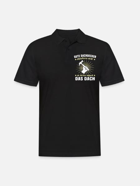 Dachdecker Dächer Decken Dachdecken - Männer Poloshirt - Schwarz