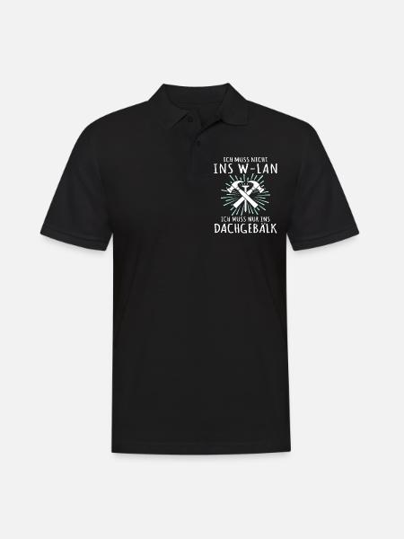 Dachdecker Sprüche Dachdecken - Männer Poloshirt - Schwarz