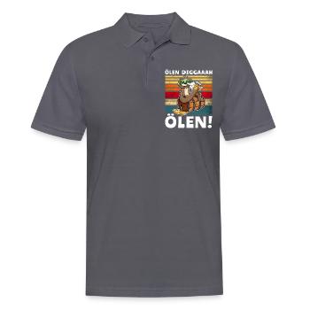 Löten Digga Bier Trinksprüche Saufshirt - Männer Poloshirt - Anthrazit - Vorne - Nico (186cm)
