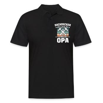 Papa Dachdecker Vater Dachdecken - Männer Poloshirt - Schwarz - Vorne - Kai (181cm)