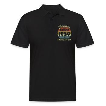 Awesome since August 1959 - Geburtstag - Männer Poloshirt - Schwarz - Vorne - Kai (181cm)
