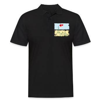 Paris Tour Eiffel France Baguette Ville Amour - Polo Homme - noir - Devant - Kai (181cm)