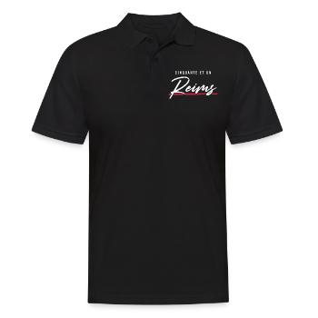 Reims 51 Frankreich Kennzeichen - Männer Poloshirt - Schwarz - Vorne - Kai (181cm)