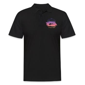 Mir reichts, ich geh tauchen - Männer Poloshirt - Schwarz - Vorne - Kai (181cm)
