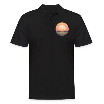 Sérénade au coucher du soleil - Polo Homme - noir - Devant - Kai (181cm)