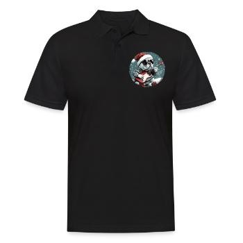 French Bulldog Dog Christmas Rocker Git - Men's Polo Shirt - black - Front - Kai (181cm)