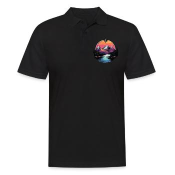 Montagnes, Nature, Paysage - Polo Homme - noir - Devant - Kai (181cm)