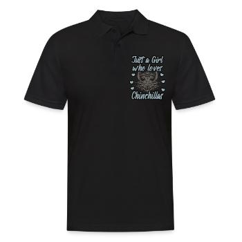 Juste une fille qui aime les chinchillas - Polo Homme - noir - Devant - Kai (181cm)