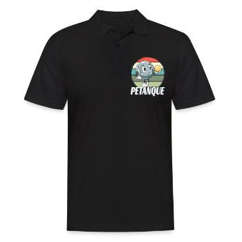 Kugelspiel Petanque Treffer Petanque Spieler - Männer Poloshirt - Schwarz - Vorne - Kai (181cm)