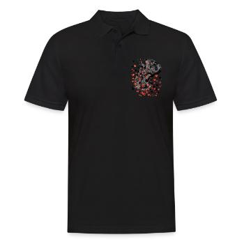 Cane Corso Hund mit Herzen für Cane Corso - Männer Poloshirt - Schwarz - Vorne - Kai (181cm)