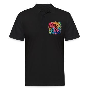 I Love The 80s für alle die 80s lieben - Männer Poloshirt - Schwarz - Vorne - Kai (181cm)