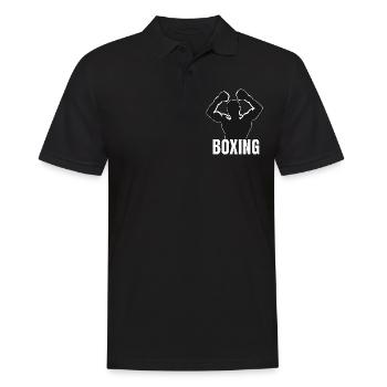 Boxing für einen Boxer für einen Boxer und Box - Männer Poloshirt - Schwarz - Vorne - Kai (181cm)
