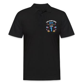 Parasaurolophus Design Dinosaure Anniversaire - Polo Homme - noir - Devant - Kai (181cm)