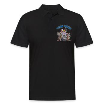 Opossum Design für Possum Fans und Opossum Fans - Männer Poloshirt - Schwarz - Vorne - Kai (181cm)