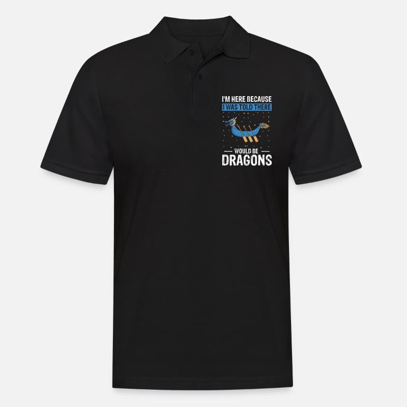 Drachenboot Trainer und Drachenboot - Männer Poloshirt - Schwarz