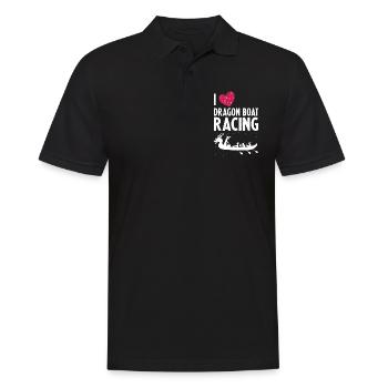 Dragon Boat Racing Theme for Dragon Boating - Men's Polo Shirt - black - Front - Kai (181cm)