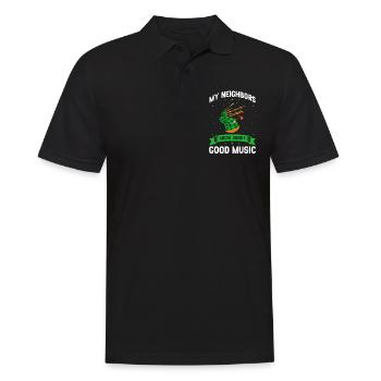 Scotsman Zitat für Dudelsackmusiker und Dudelsack - Männer Poloshirt - Schwarz - Vorne - Kai (181cm)