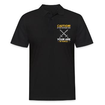 Rollenspiel Zitat für Larper und Larp - Männer Poloshirt - Schwarz - Vorne - Kai (181cm)
