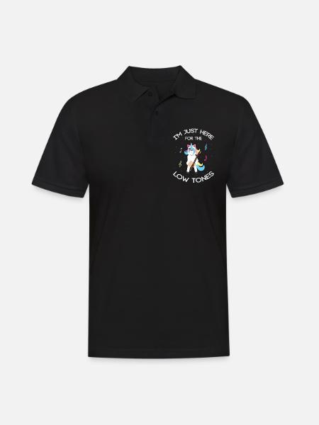 Orchester und Holzblasinstrument - Männer Poloshirt - Schwarz
