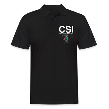 DNA-Analyst und Kriminallabor - Männer Poloshirt - Schwarz - Vorne - Kai (181cm)
