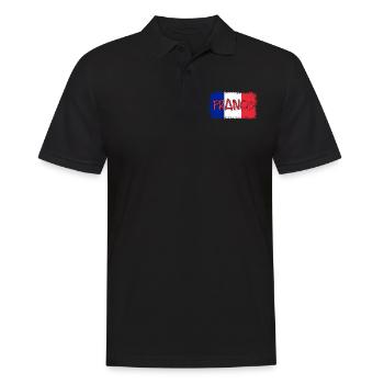 France flag - Männer Poloshirt - Schwarz - Vorne - Kai (181cm)