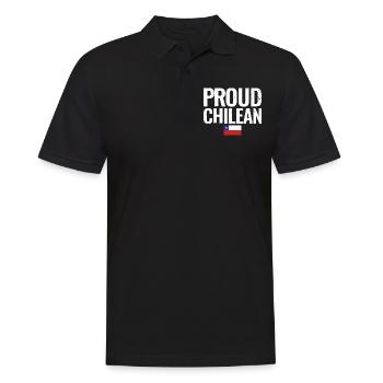 Proud Chilean Chile Flag - Men's Polo Shirt - black - Front - Kai (181cm)