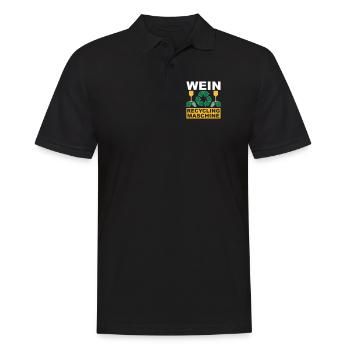 Wein - Männer Poloshirt - Schwarz - Vorne - Kai (181cm)