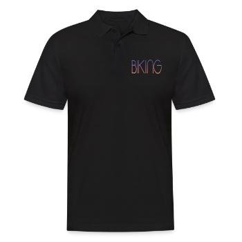 biking bmx mtb - Männer Poloshirt - Schwarz - Vorne - Kai (181cm)