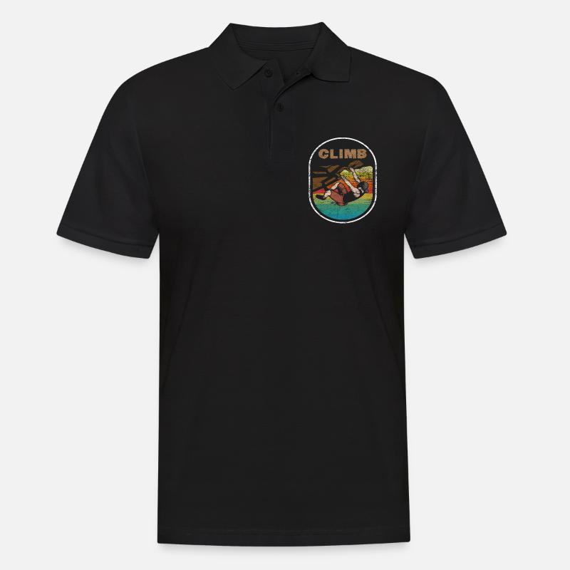 Klettern - Männer Poloshirt - Schwarz