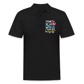 Gender Reveal Baby Party - Men's Polo Shirt - black - Front - Kai (181cm)