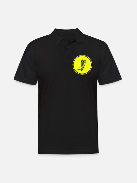 Spieß grill Icon - Männer Poloshirt - Schwarz