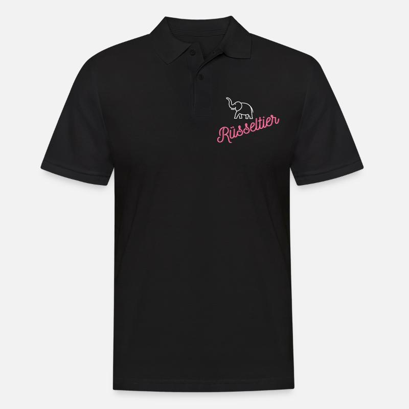Rüsseltier - Männer Poloshirt - Schwarz