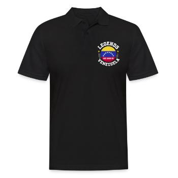Legenden Geboren In Venezuela Südamerika Geschenk - Männer Poloshirt - Schwarz - Vorne - Kai (181cm)
