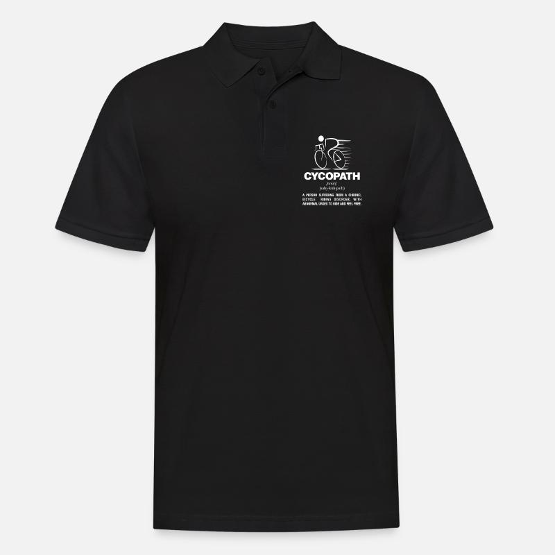 Cycopath Definition - Männer Poloshirt - Schwarz
