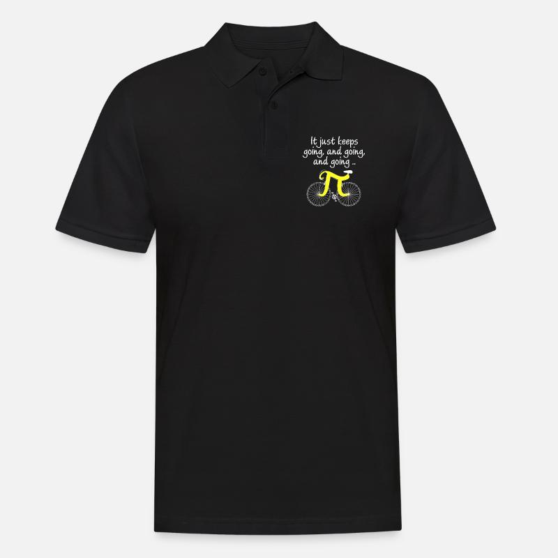 Pi. Just keeps on going. - Männer Poloshirt - Schwarz