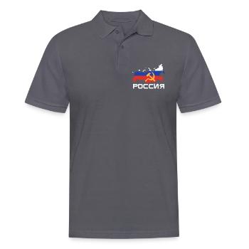 Russia Patriotic - Men's Polo Shirt - charcoal grey - Front - Nico (186cm)