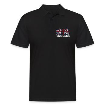 London England - Men's Polo Shirt - black - Front - Kai (181cm)