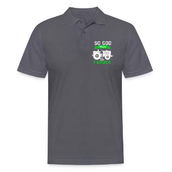 Gott Bauer - Männer Poloshirt - Anthrazit - Vorne - Nico (186cm)