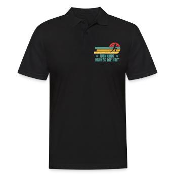 Läufer Marathon Laufen macht mich heiß - Männer Poloshirt - Schwarz - Vorne - Kai (181cm)