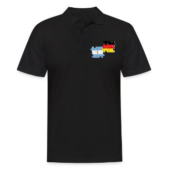 Argentina Germany Argentinian German - Men's Polo Shirt - black - Front - Kai (181cm)