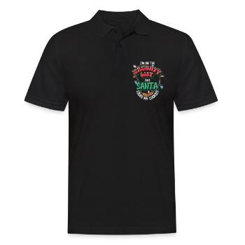 I'm On The Naughty List But Santa Loves My Cookies - Männer Poloshirt - Schwarz - Vorne - Kai (181cm)