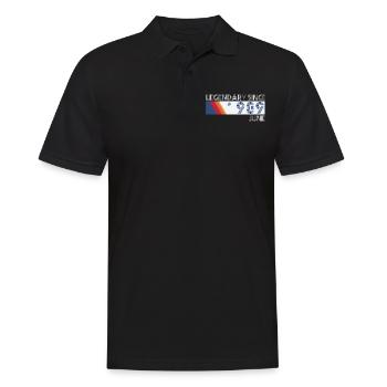 Retro SiFi Legendary since Juni 1989 - Geburtstag - Männer Poloshirt - Schwarz - Vorne - Kai (181cm)