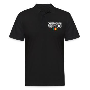 Cameroonian And Proud Cameroon Cameroon - Men's Polo Shirt - black - Front - Kai (181cm)