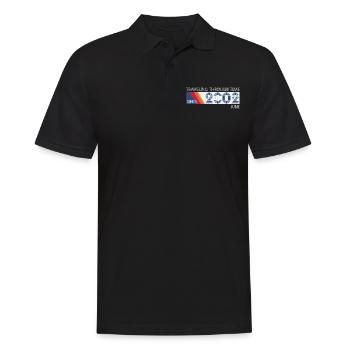 Conception drôle d'anniversaire de voyage dans le temps juin 2002 - Polo Homme - noir - Devant - Kai (181cm)