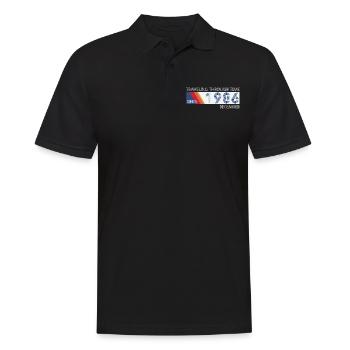 Funny Time Travel Birthday Design December 1986 - Men's Polo Shirt - black - Front - Kai (181cm)