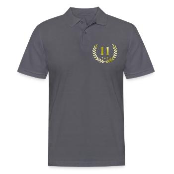 11 Number wreath - Men's Polo Shirt - charcoal grey - Front - Nico (186cm)