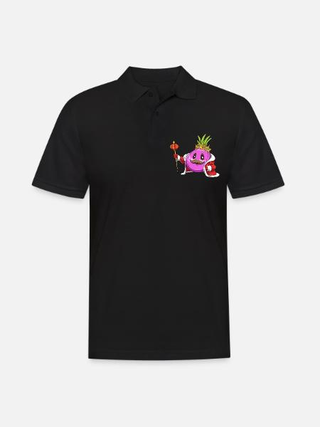 Zwiebel Krone Zepter King - Männer Poloshirt - Schwarz