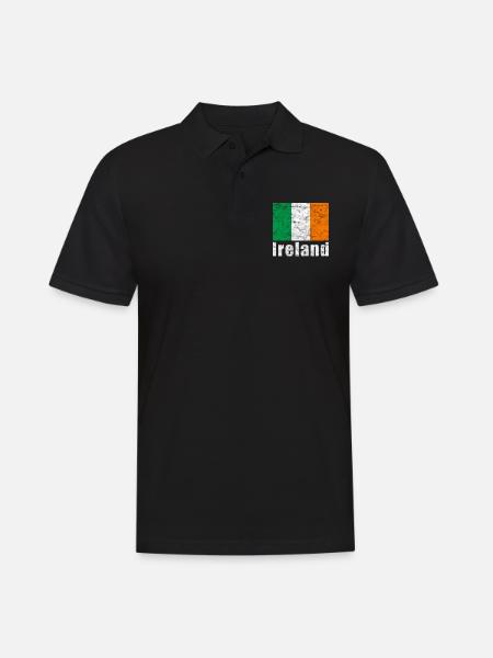 Irish flag - Men's Polo Shirt - black